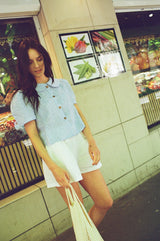 Olivia Linen Shorts - White - some sizes are on pre-orders shipping from April 2026