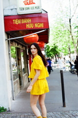 Olivia Linen Shorts - Marigold - Delivery from April 2026