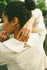 Claudine Linen Blouse  - Natural