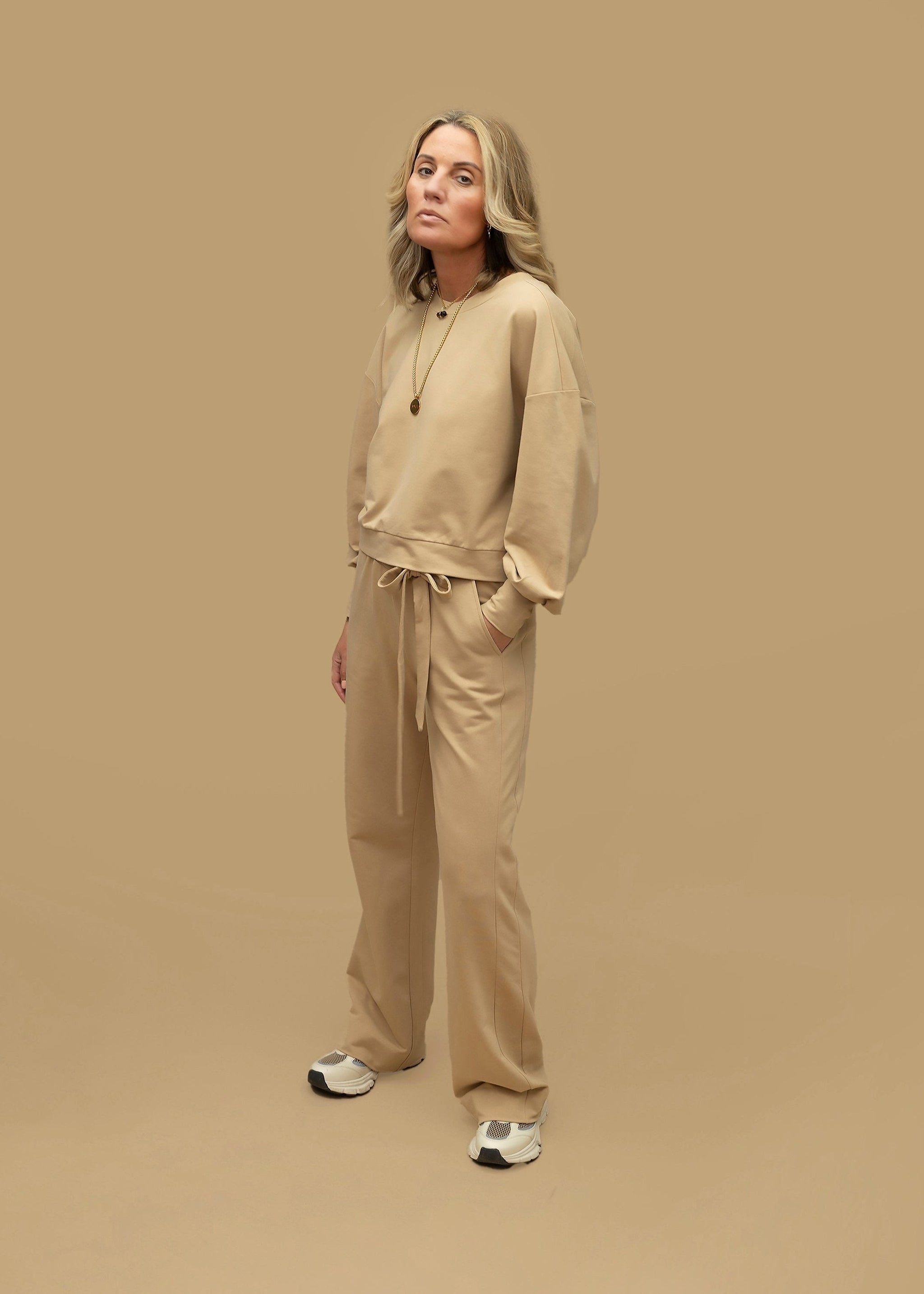 GAIA statement sleeve top, camel (SALE)