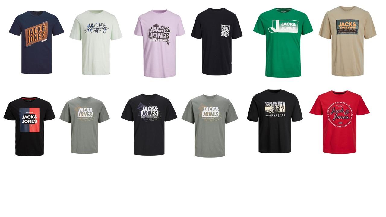 Jack & Jones Twin Pack Short Sleeve Printed Tee Size 1XL