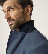 Skopes Tailored Fit Padua Jacket For Men in Blue Herringbone, 36S-62L