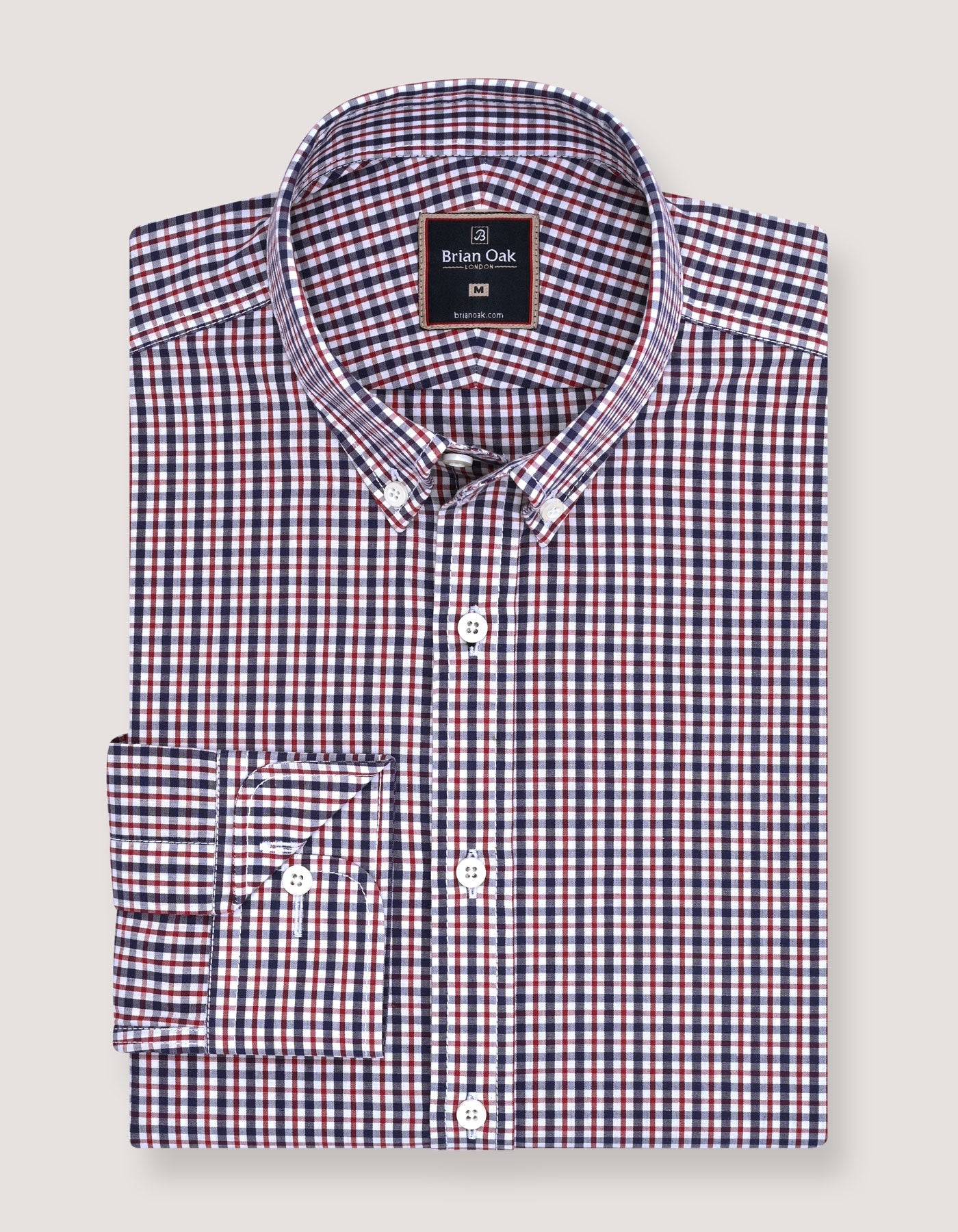 Easy Care Casual Check Shirt - Navy