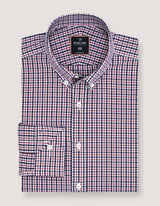 Easy Care Casual Check Shirt - Navy