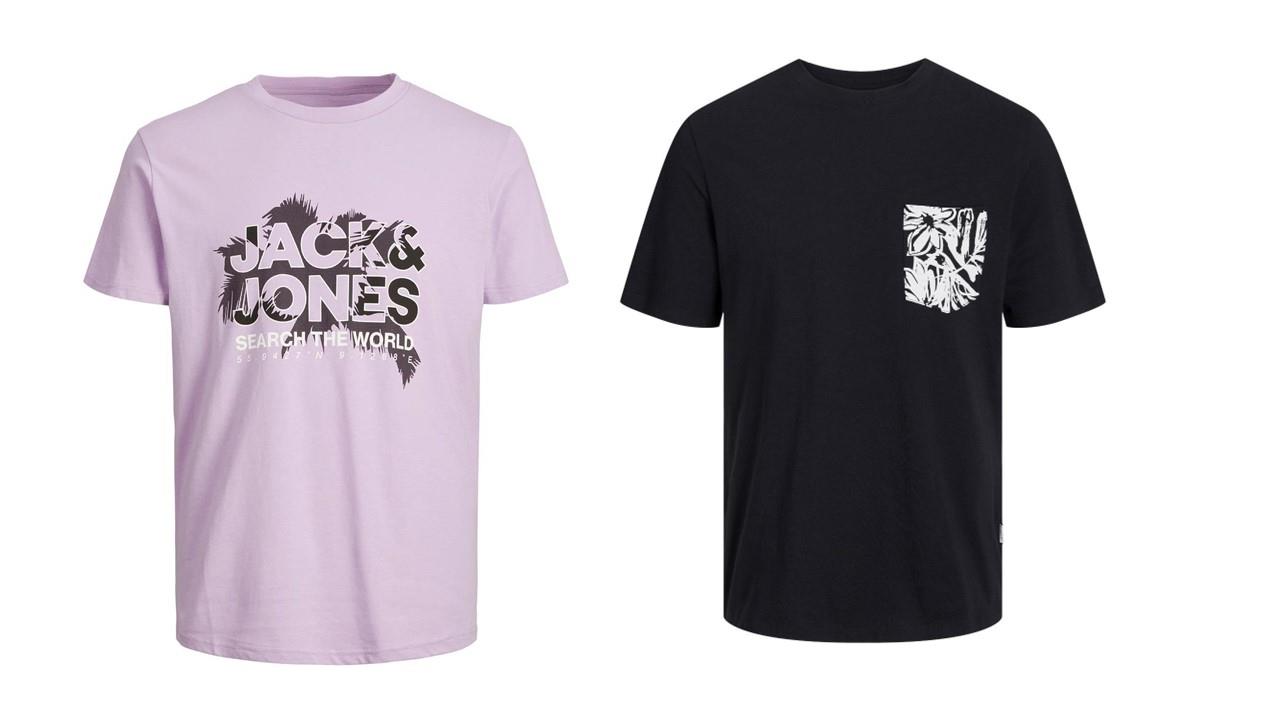 Jack & Jones Twin Pack Short Sleeve Printed Tee Size 1XL