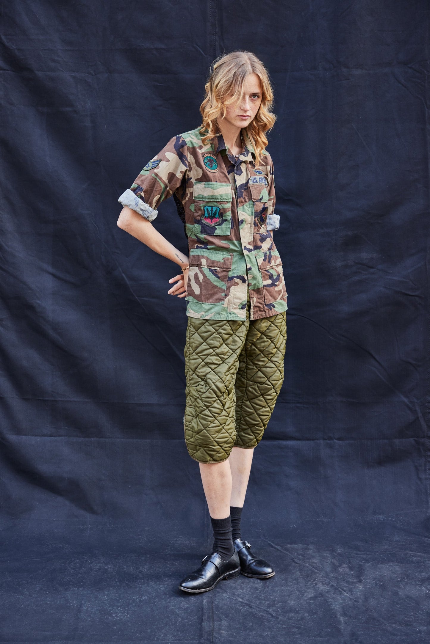 Cropped Quilted Trousers