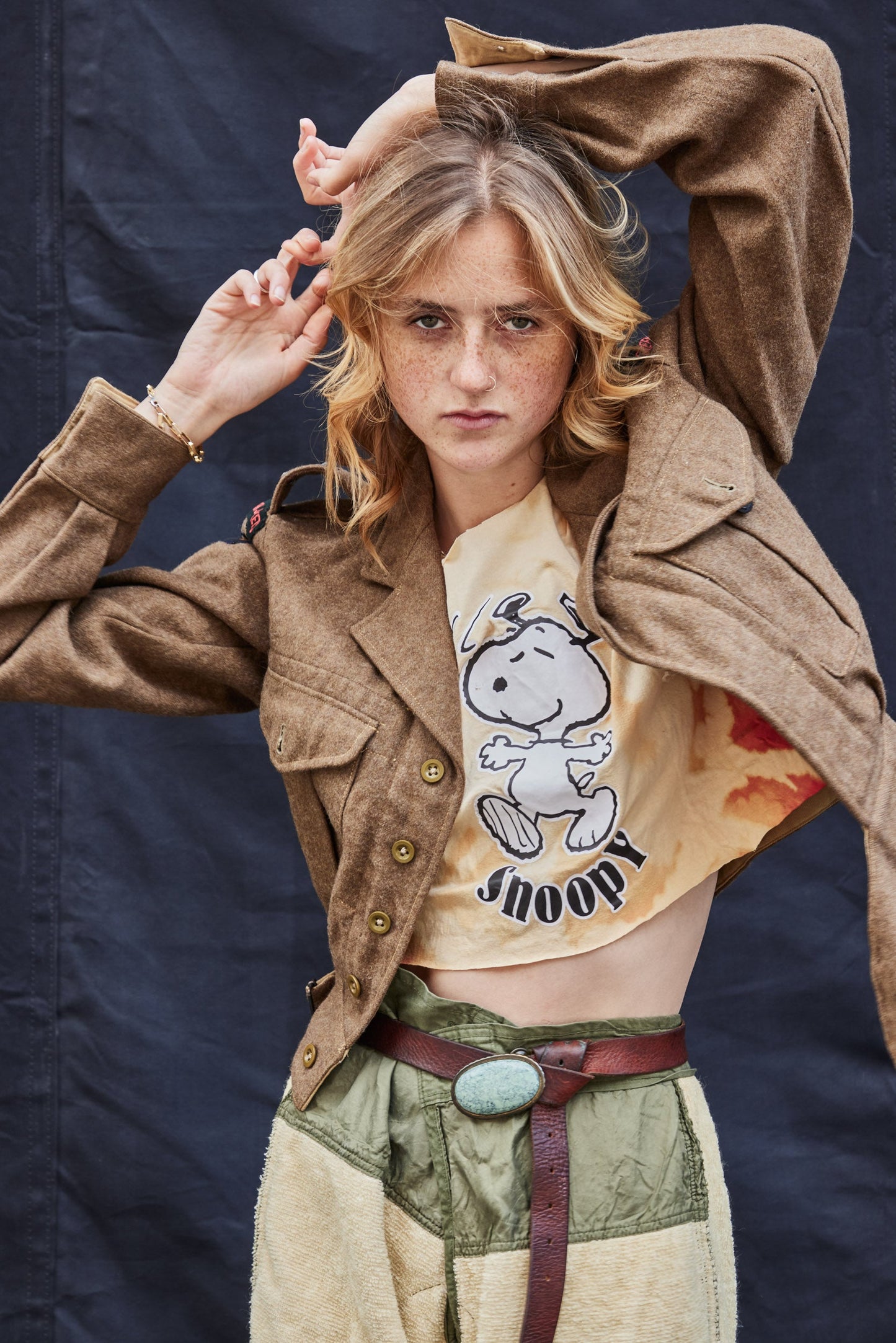 Battle Dress Cropped Smock Jacket