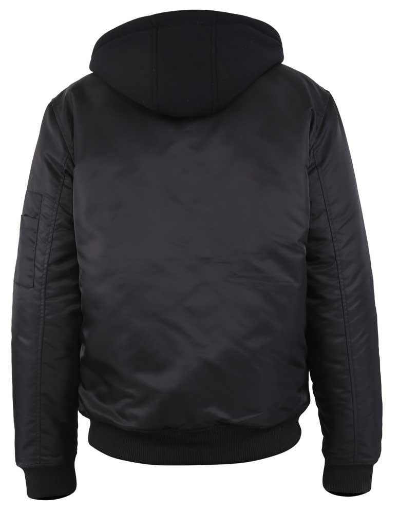 Duke - D555 Bomber Jacket With Detachable Fleece Hood In Black 2Xl-6Xl
