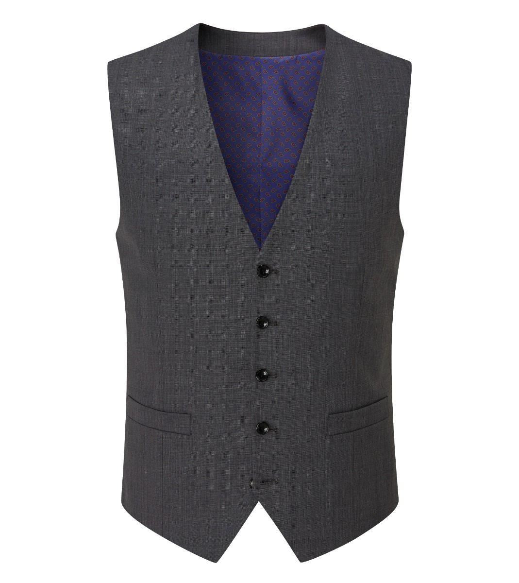 Skopes Men's Tailored Fit Farnham Waistcoat in Grey 34 to 72 Regular