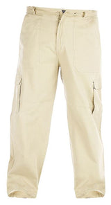 DUKE LONDON RELAXED FIT PURE COTTON 6 POCKET COMBAT/CARGO TROUSER IN TAUPE WAIST 42 TO 60" & INSIDELEG 30/32/34"