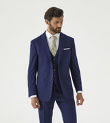 Skopes Jodrell Suit Tailored Fit Jacket For Men in Navy Blue Marl Tweed Effect, 36S to 62L