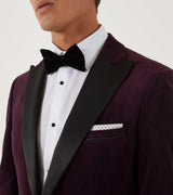 Skopes Men's Tailored Fit Jive Velvet Sports Jacket Blazer in Plum 52 to 62 Regular to Long