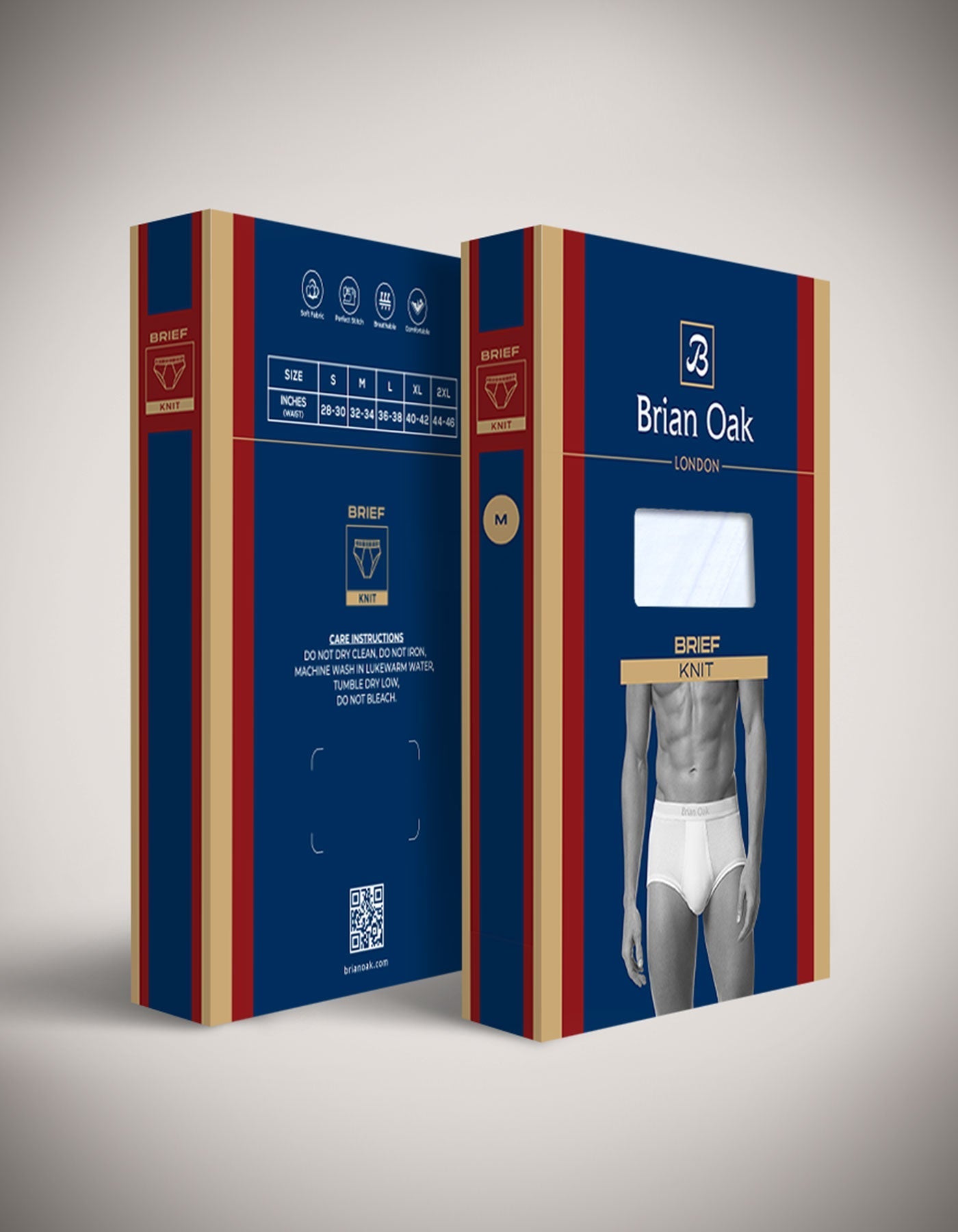 White Cotton Stretch Brief