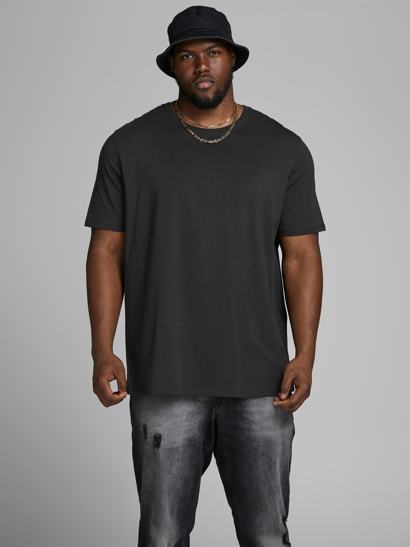 Jack & Jones Mens Plus Size Organic Cotton Basic Tee
