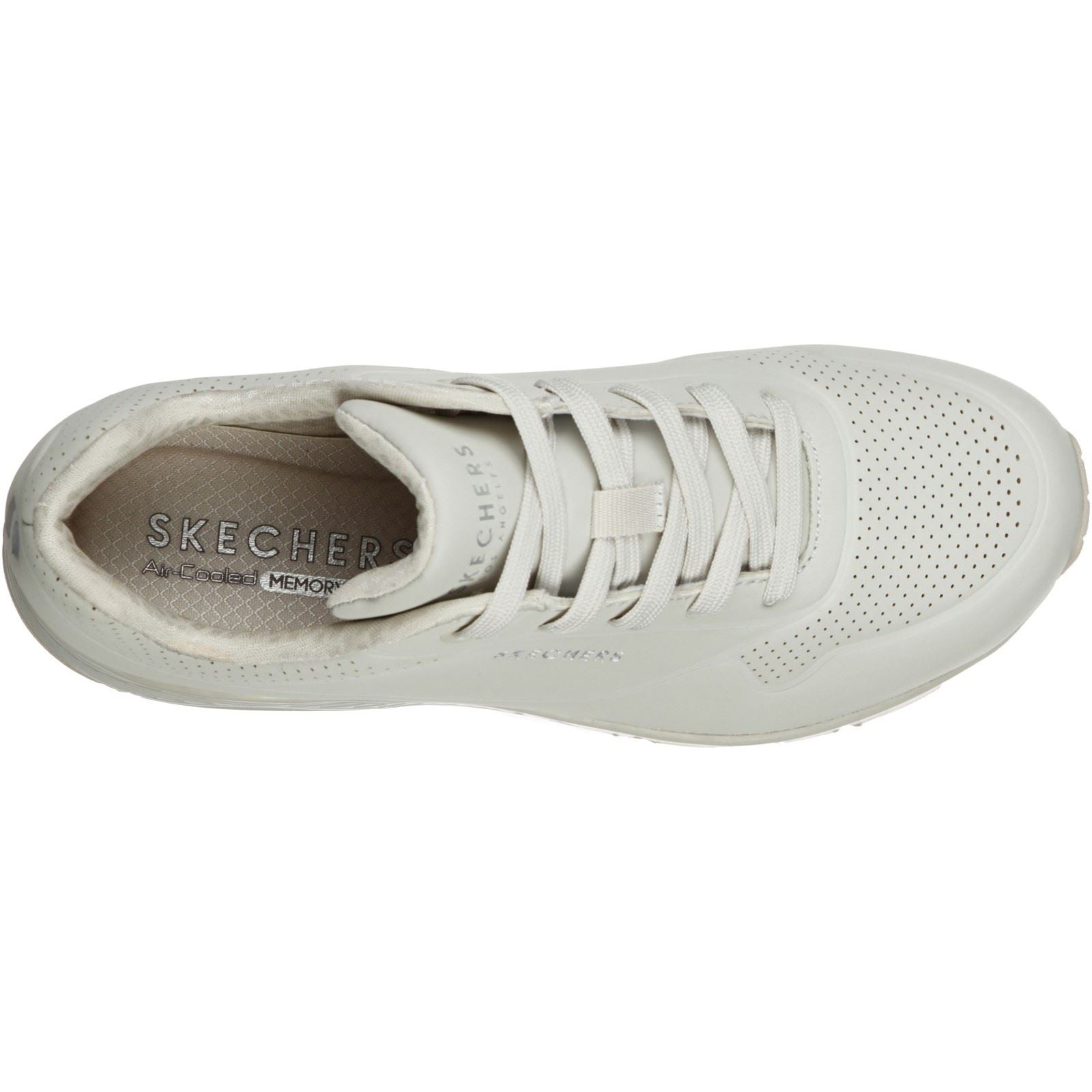 Skechers (GAR73690) Ladies Sports Uno Stand On Air in Black and White Size 2-8