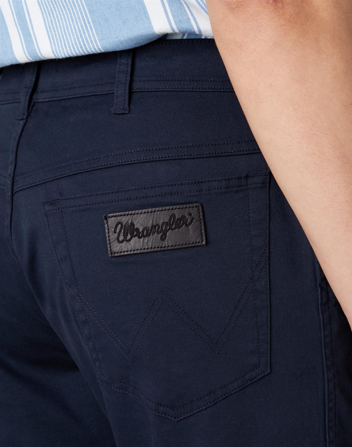 Wrangler Mens Texas Slim Navy Trousers