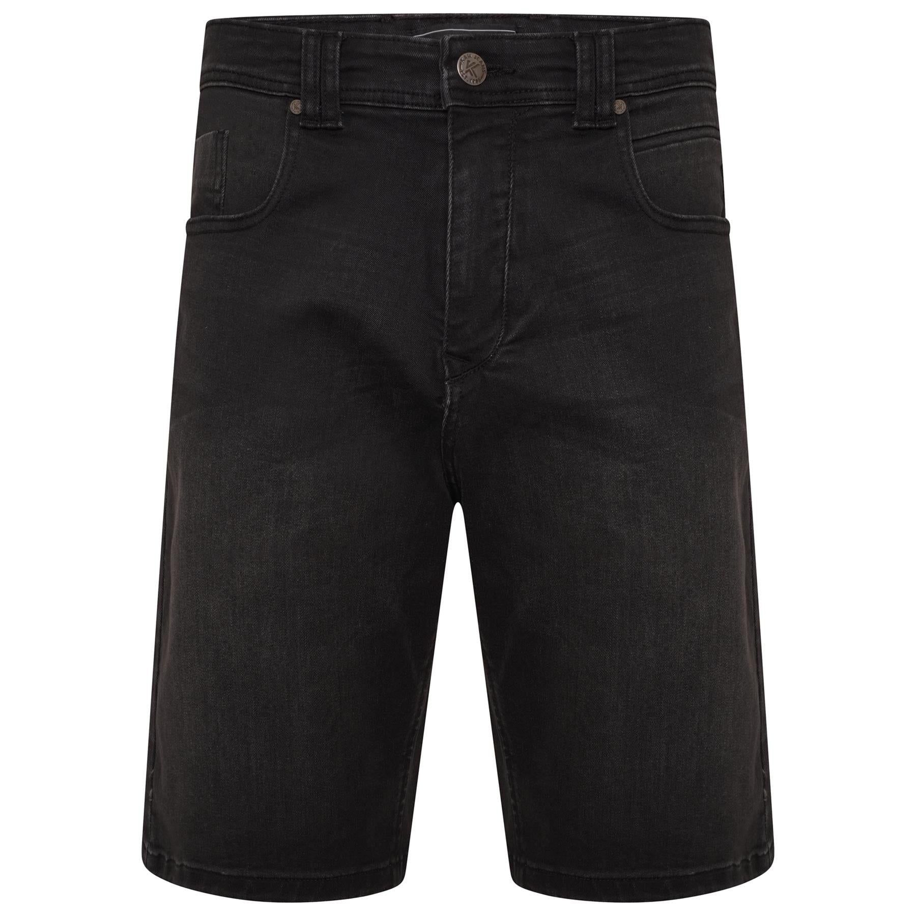 KAM Mens Plus Size Denim Shorts with Emboss in 2 Colour Options 40 to 60