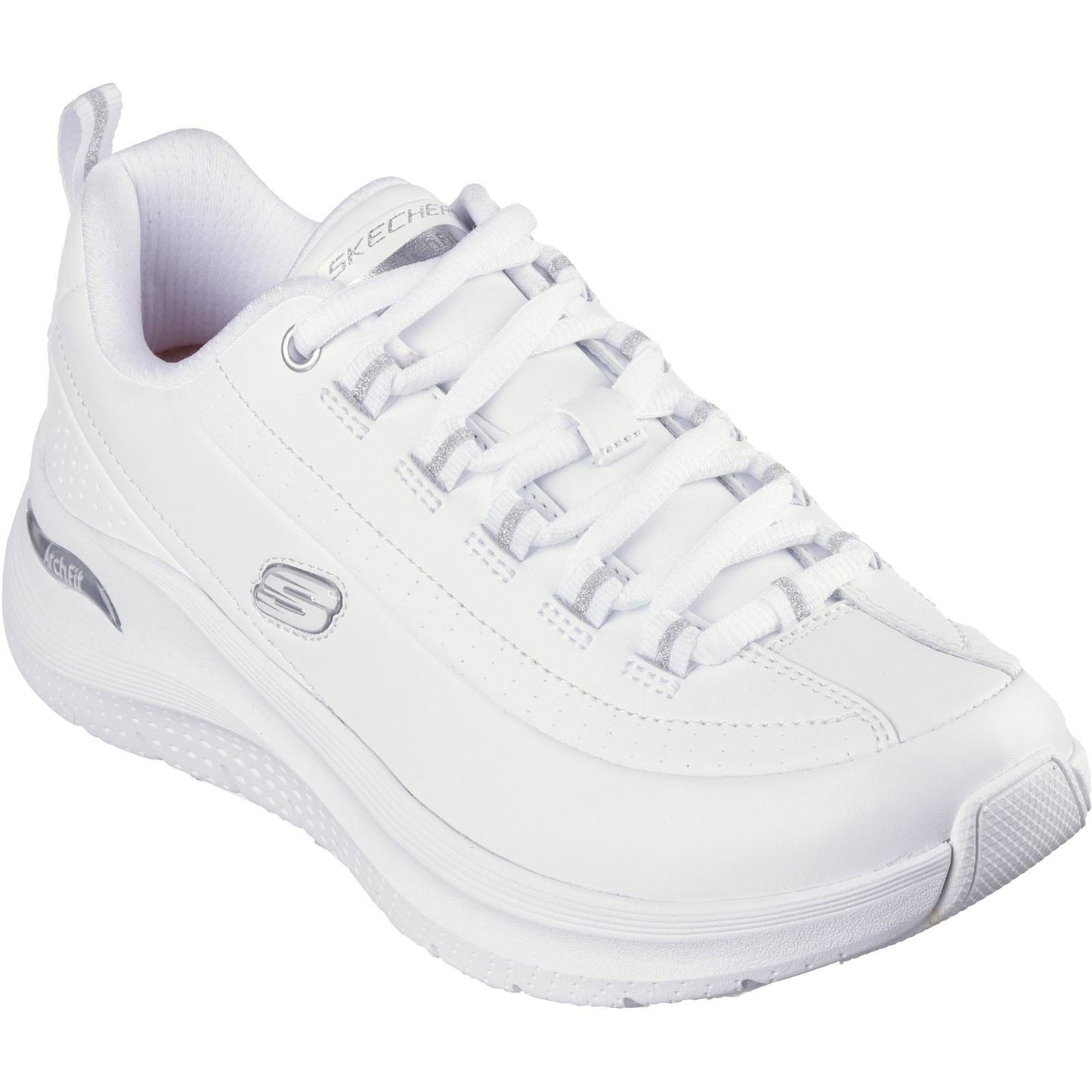 Skechers Women Trainers - Arch Fit 2.0 - Star Bound in White/Silver, 3-8 - GAR150061