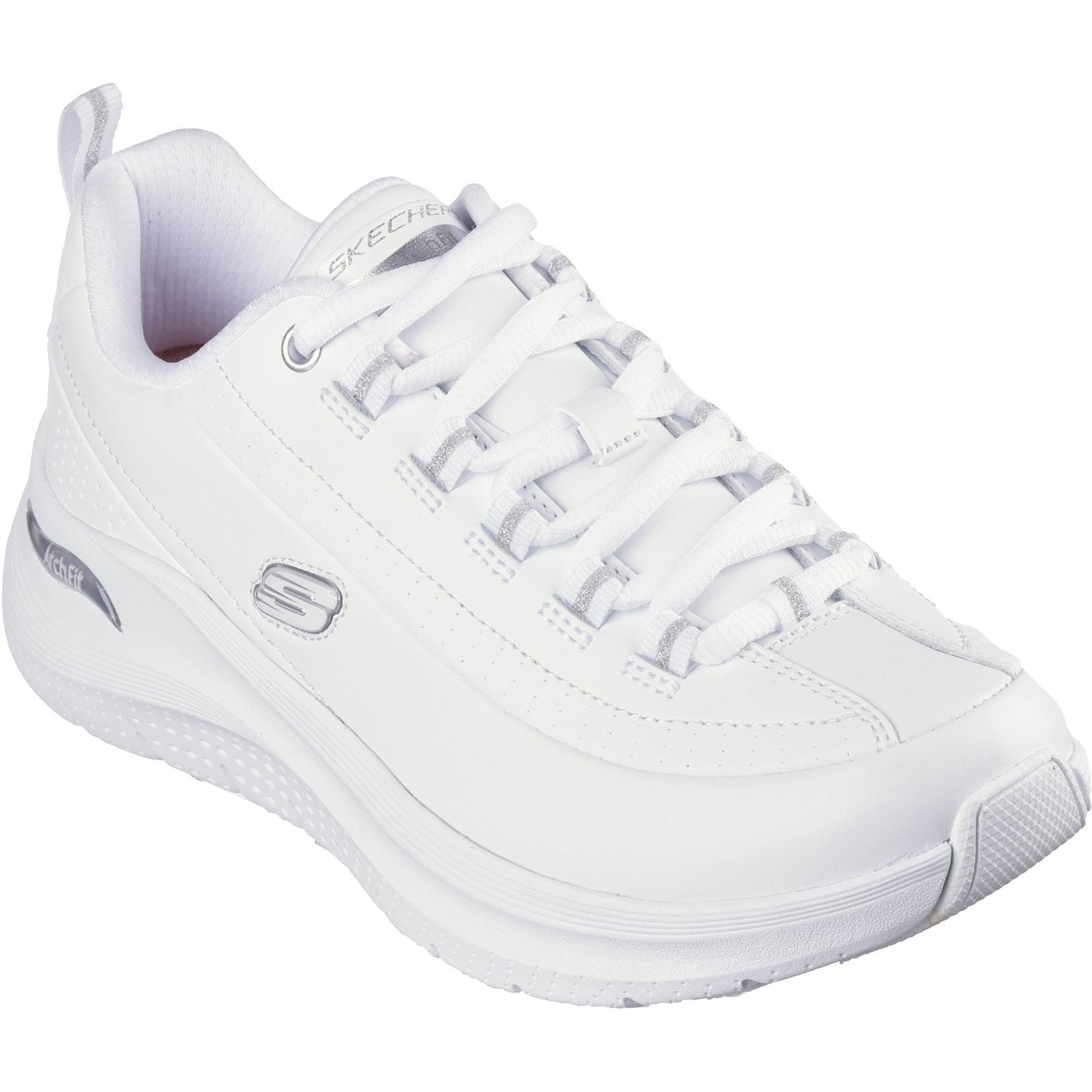 Skechers Women Trainers - Arch Fit 2.0 - Star Bound in White/Silver, 3-8 - GAR150061