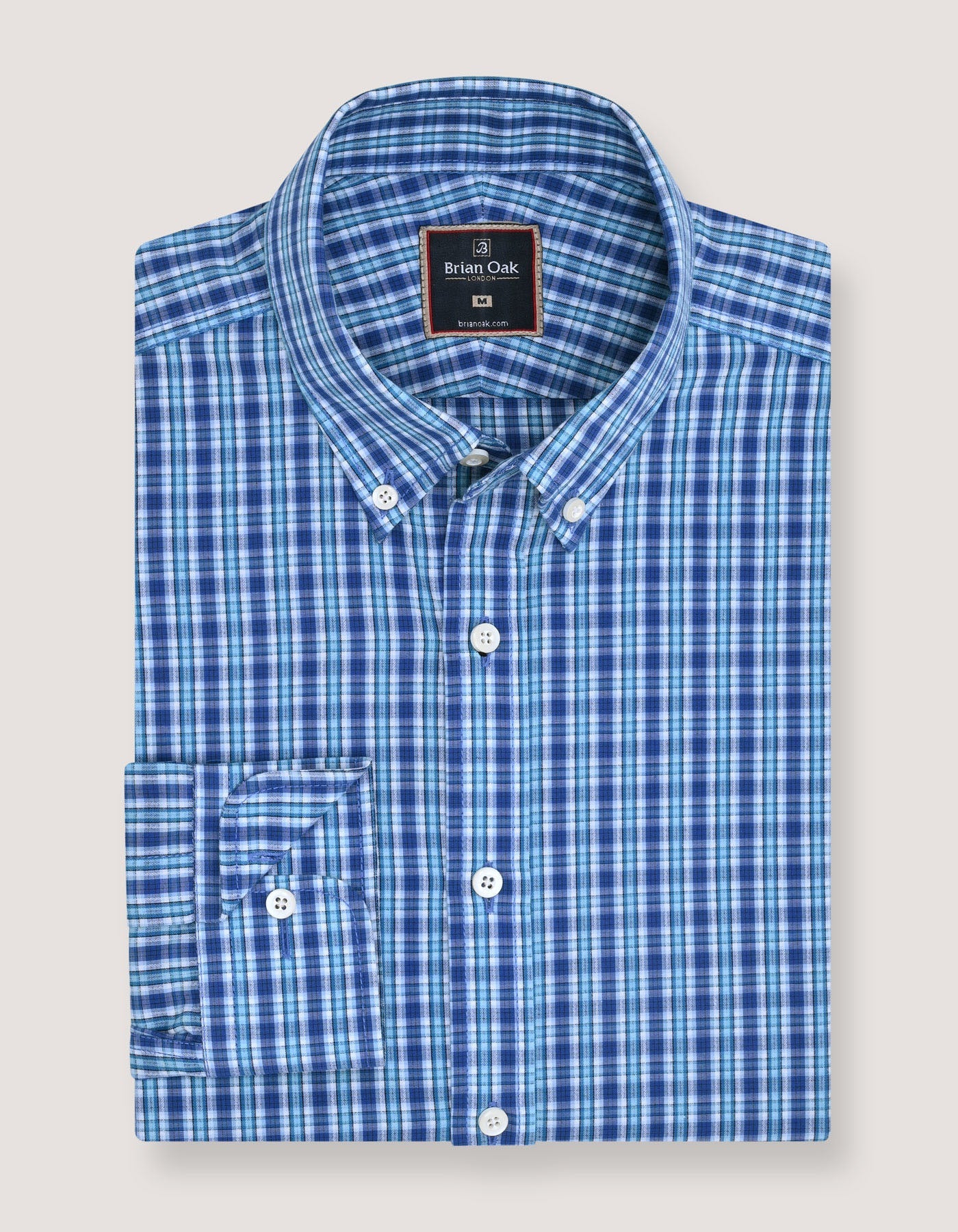 Sky Blue Casual Check Shirt