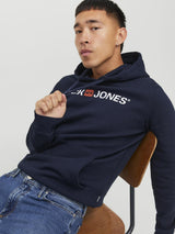 Jack & Jones Old Logo Sweat Hood For Men (JJECORP) in 3 Colours, Large