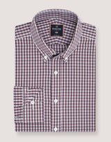 Maroon Casual Check Shirt