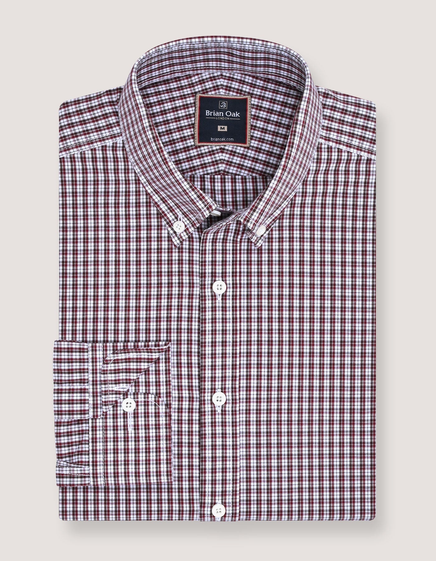 Maroon Casual Check Shirt