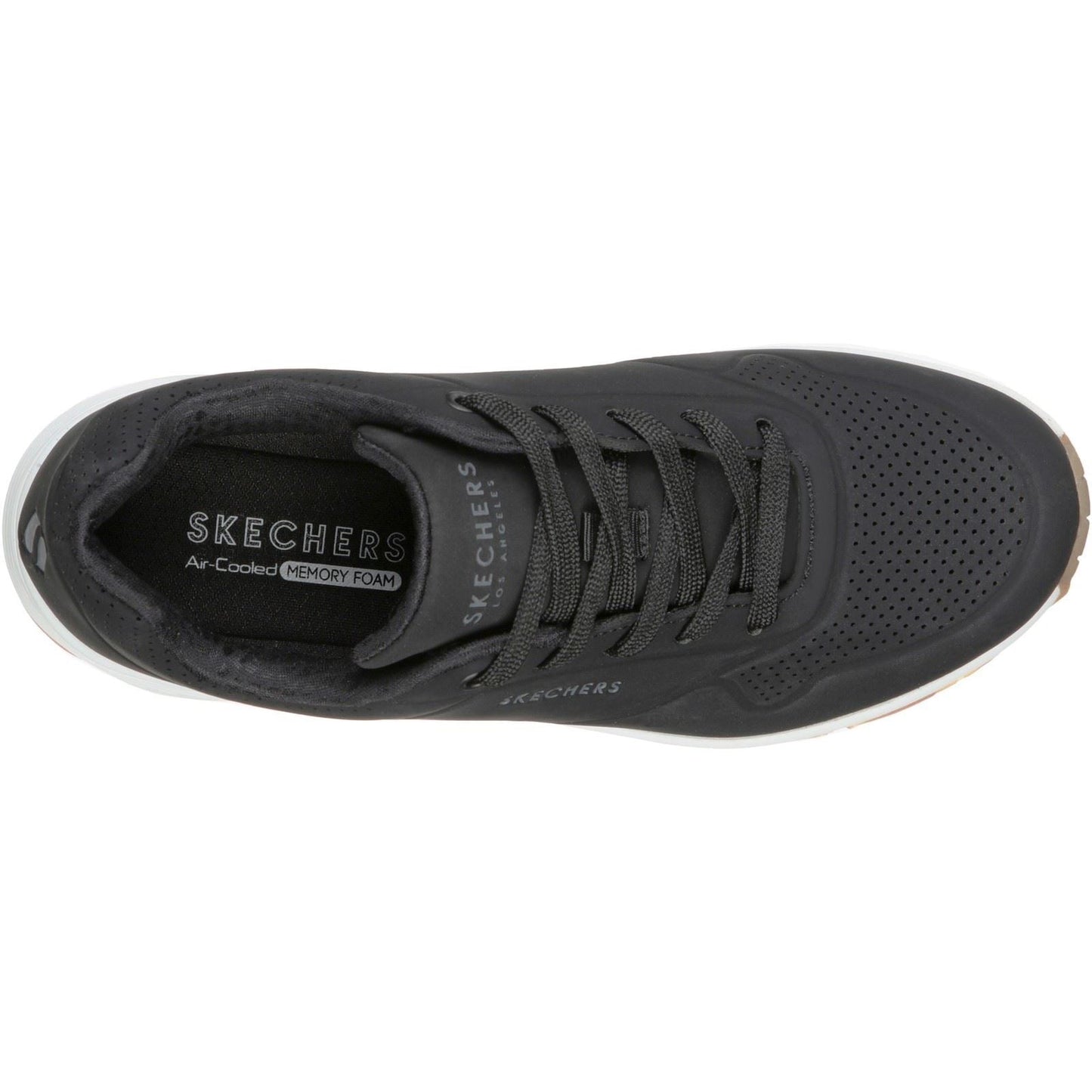 Skechers (GAR73690) Ladies Sports Uno Stand On Air in Black and White Size 2-8