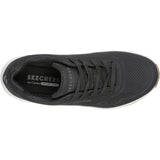 Skechers (GAR73690) Ladies Sports Uno Stand On Air in Black and White Size 2-8
