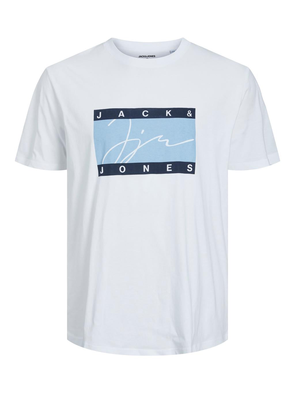 Jack & Jones Men's Plus Size JORJOSHUA Crew Neck Tee in 3 Colours 1XL to 6XL