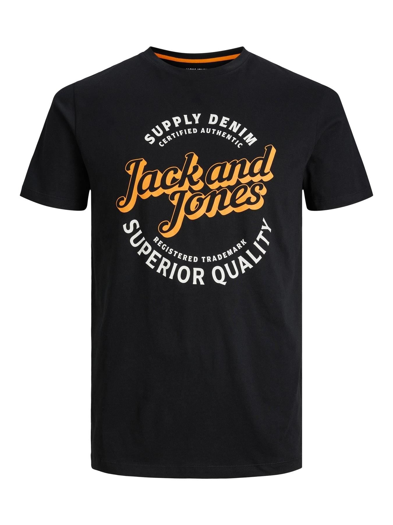 Jack & Jones Plus (12245500) JJMIKK Crew Neck T-Shirt in 3 Colour Options 1XL to 6XL