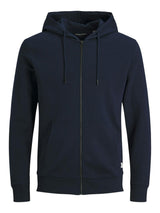 Jack & Jones Sweatshirt Zip Hoodie For Men (JJEBASIC) in 3 Colours, L-XL