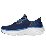 Skechers Slip On Shoe For Men D'Lux Vapor Slip-Ins With Lace-up in Navy/Orange, 5.5-13