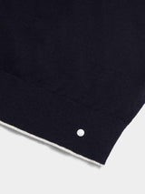 Jersey Knit Polo Shirt in Dark Sapphire Navy