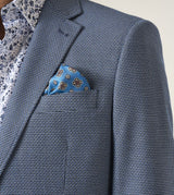 Skopes Doug Textured Tailored Fit Jacket For Men in Blue, 36S-62L