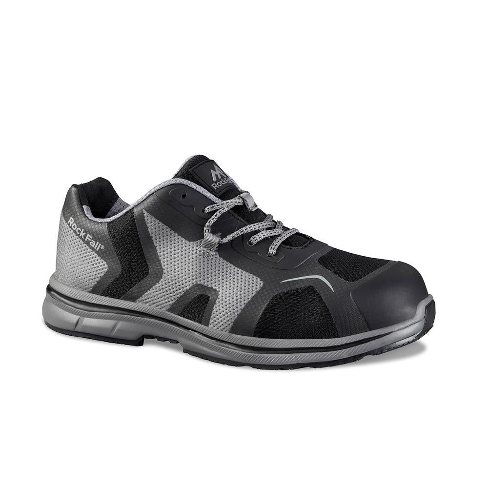 Rockfall Mens Wide (EE) Fit Lightweight Protective Toe Cap Safety Trainers (Mercury)