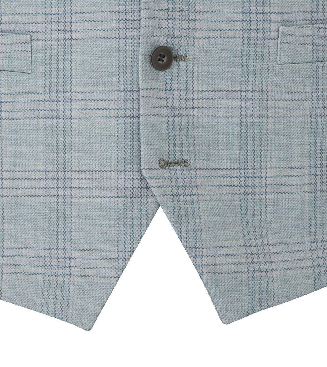 Skopes Montalvo Waistcoat For Men's in Light Green Check, 34R to 52R