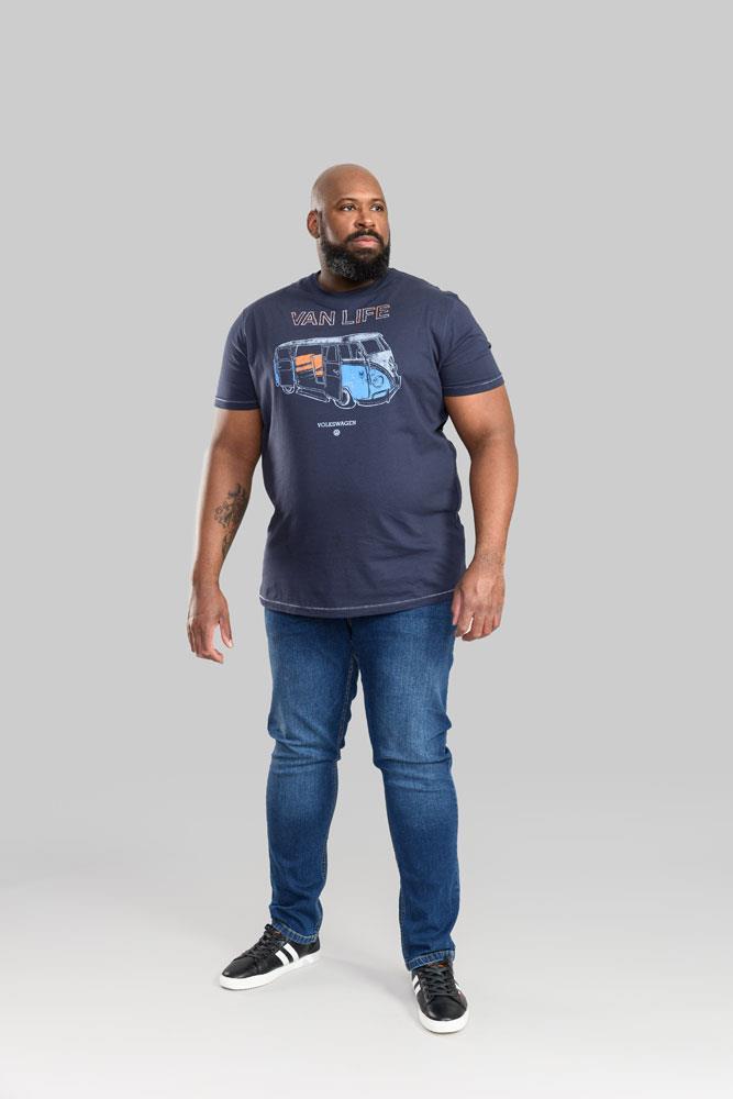 Duke Compton-D555 Official Vw Van Life Printed T-Shirt in LT-3XLT