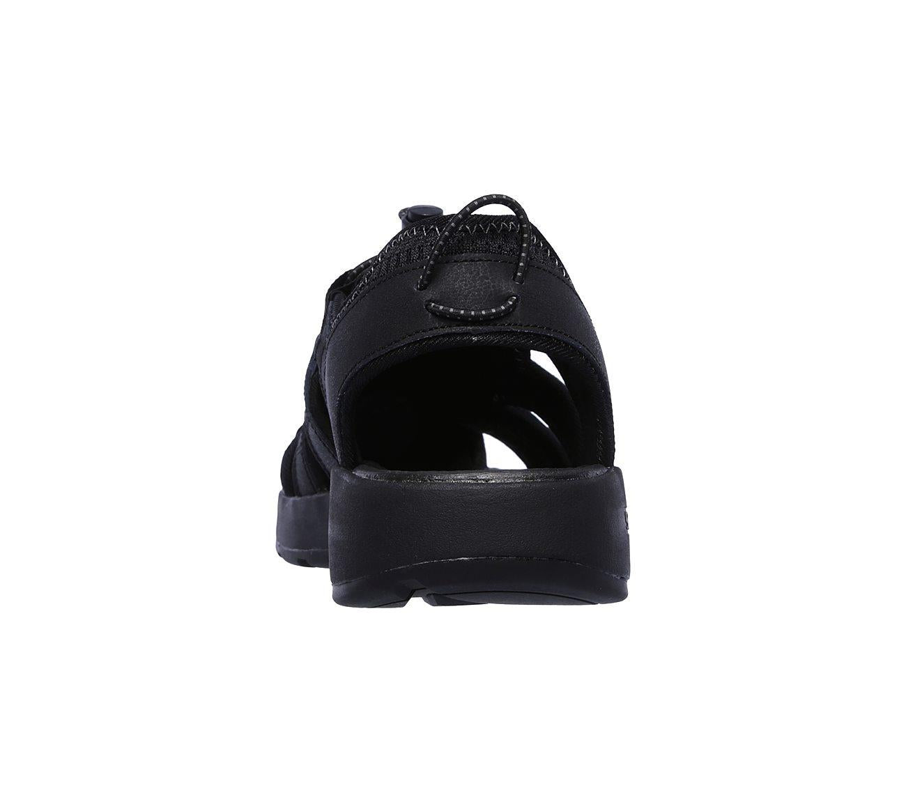 SKECHERS Men's Melbo-Journeyman Comfort Fisherman Sandal in Black