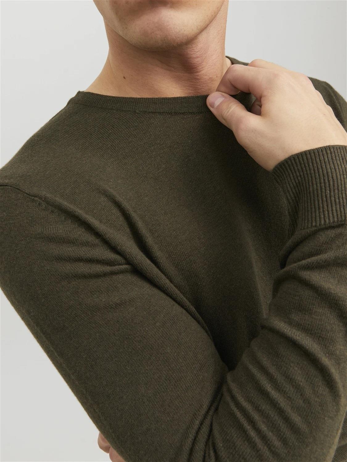 Jack & Jones Crew Neck Knitted Pullover For Men (JJEHILL) in 3 Colours, L-XL