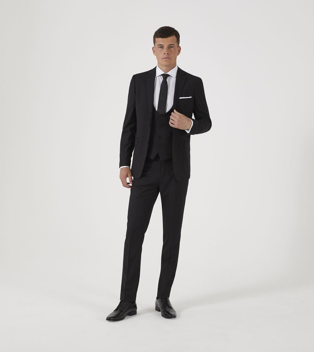 Skopes Milan Suit Jacket For Mens in Black, 34 to 46