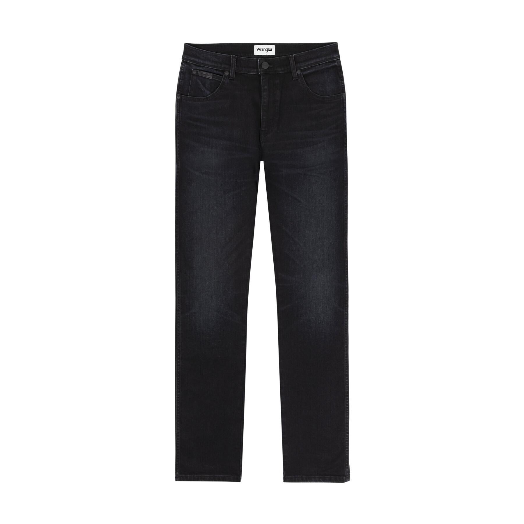 Wrangler Men Texas Slim Fit Medium Stretch Jeans In Black Waist Size 38 To 44