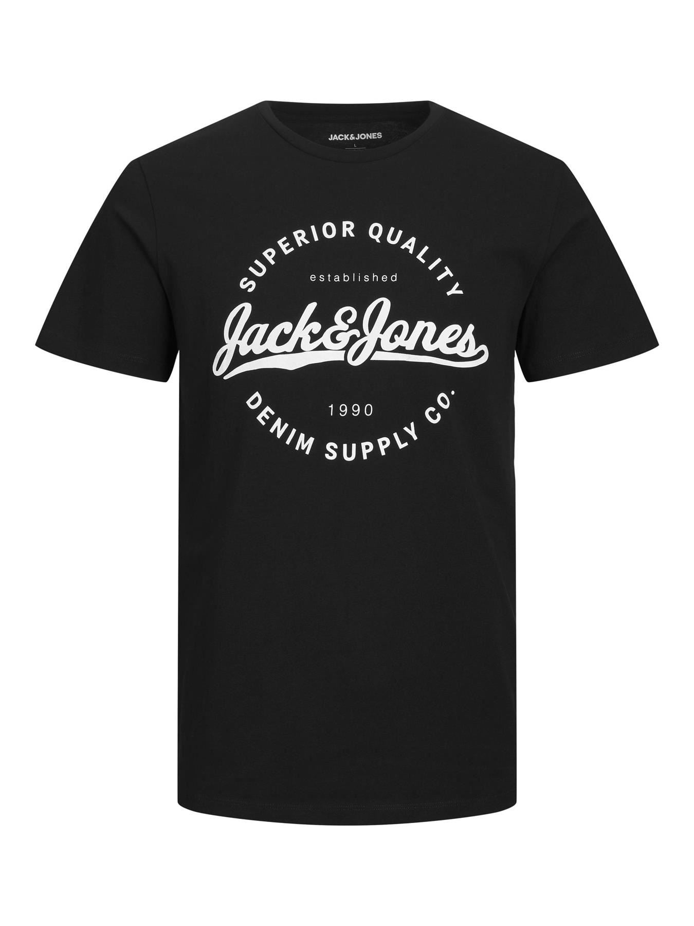 Jack & Jones Plus (12245505) JJSTANLI Crew Neck T-Shirt in 3 Colour Options 1XL to 6XL