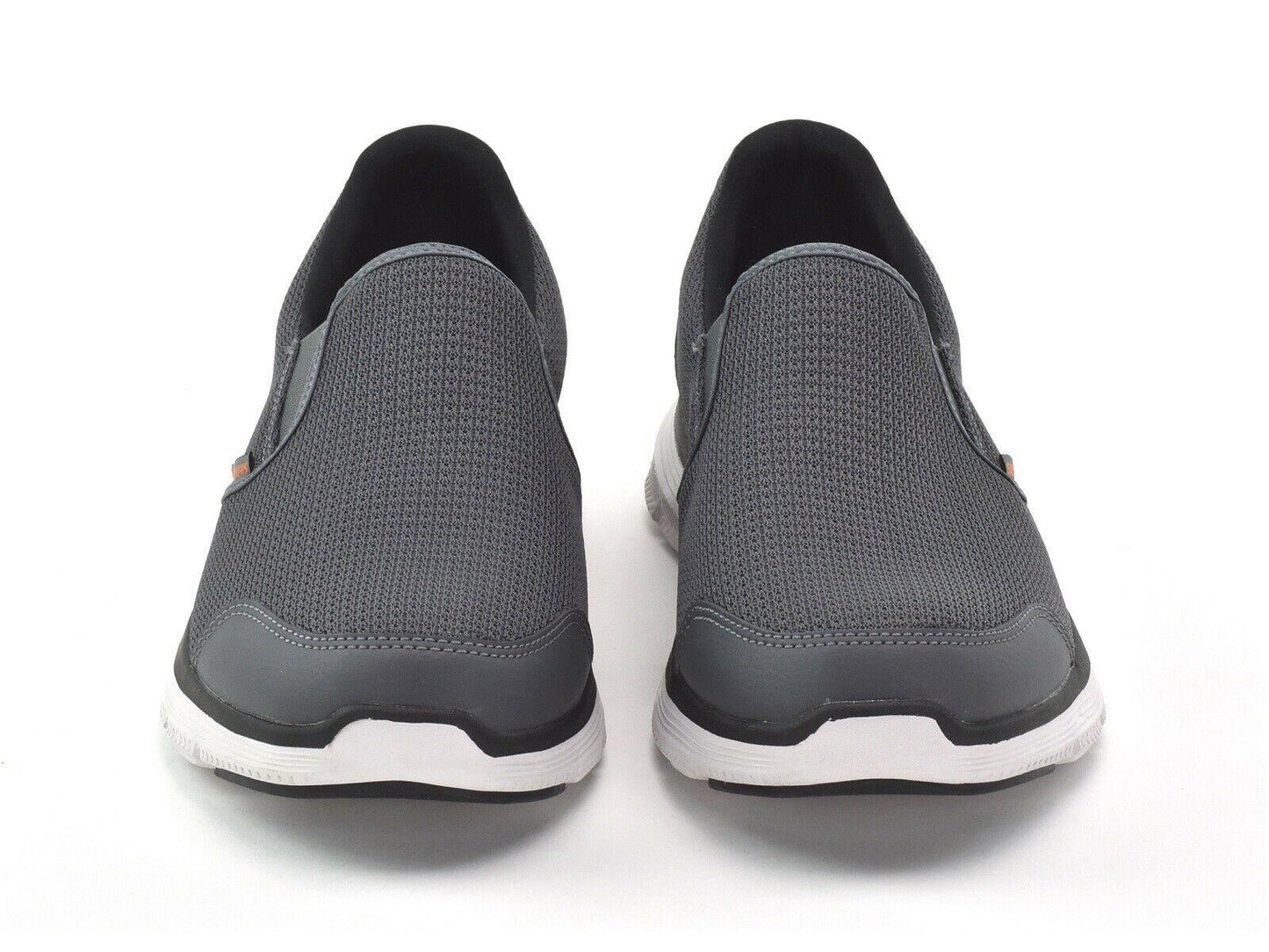 SKECHERS Men's Flex Advantage 4.0 Slip On Sneakers in Charcoal/Orange