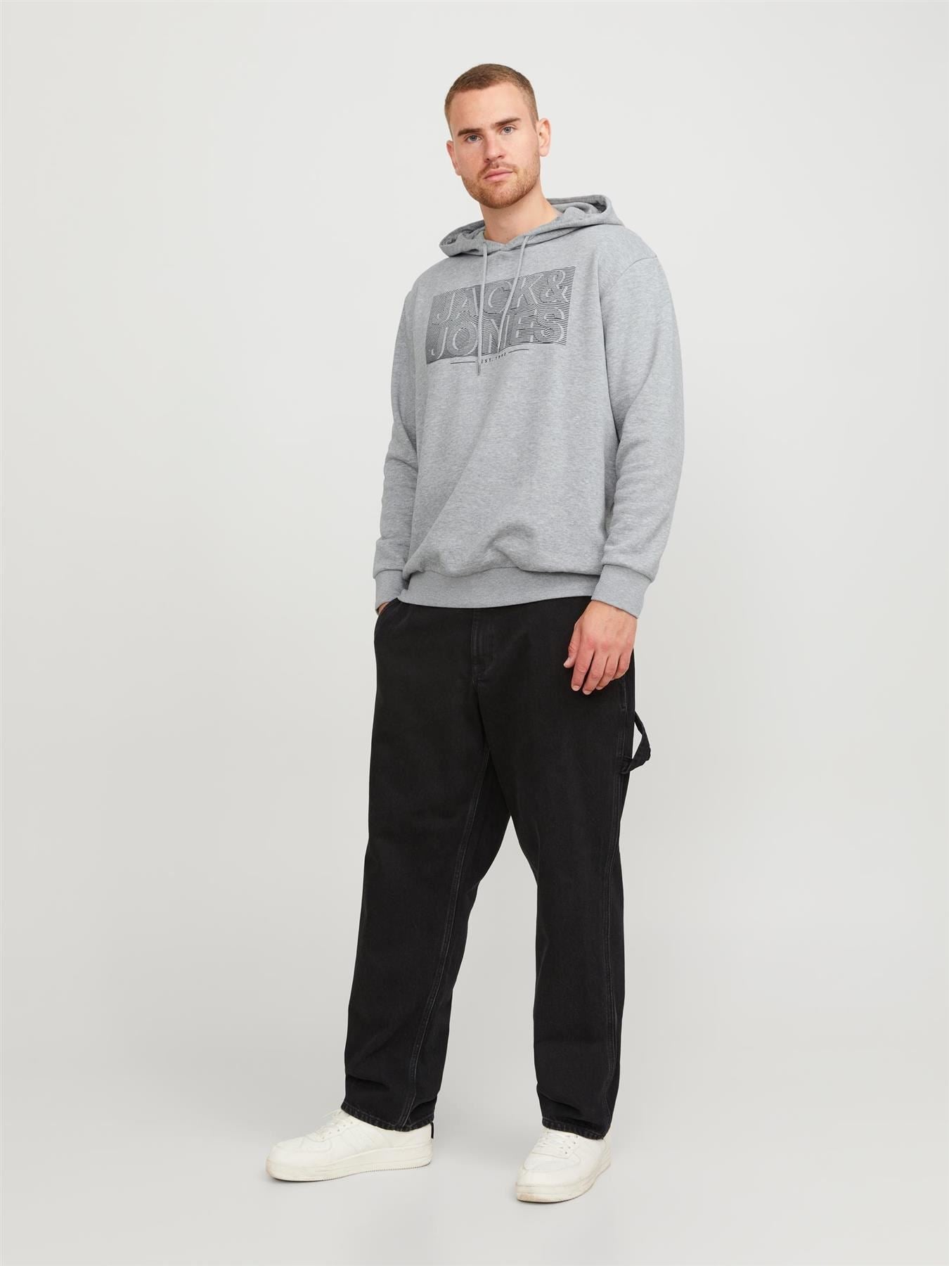 Jack & Jones (12245499) JJPETER Sweat Hoodie in 3 Colour Options, Size 1XL to 6XL