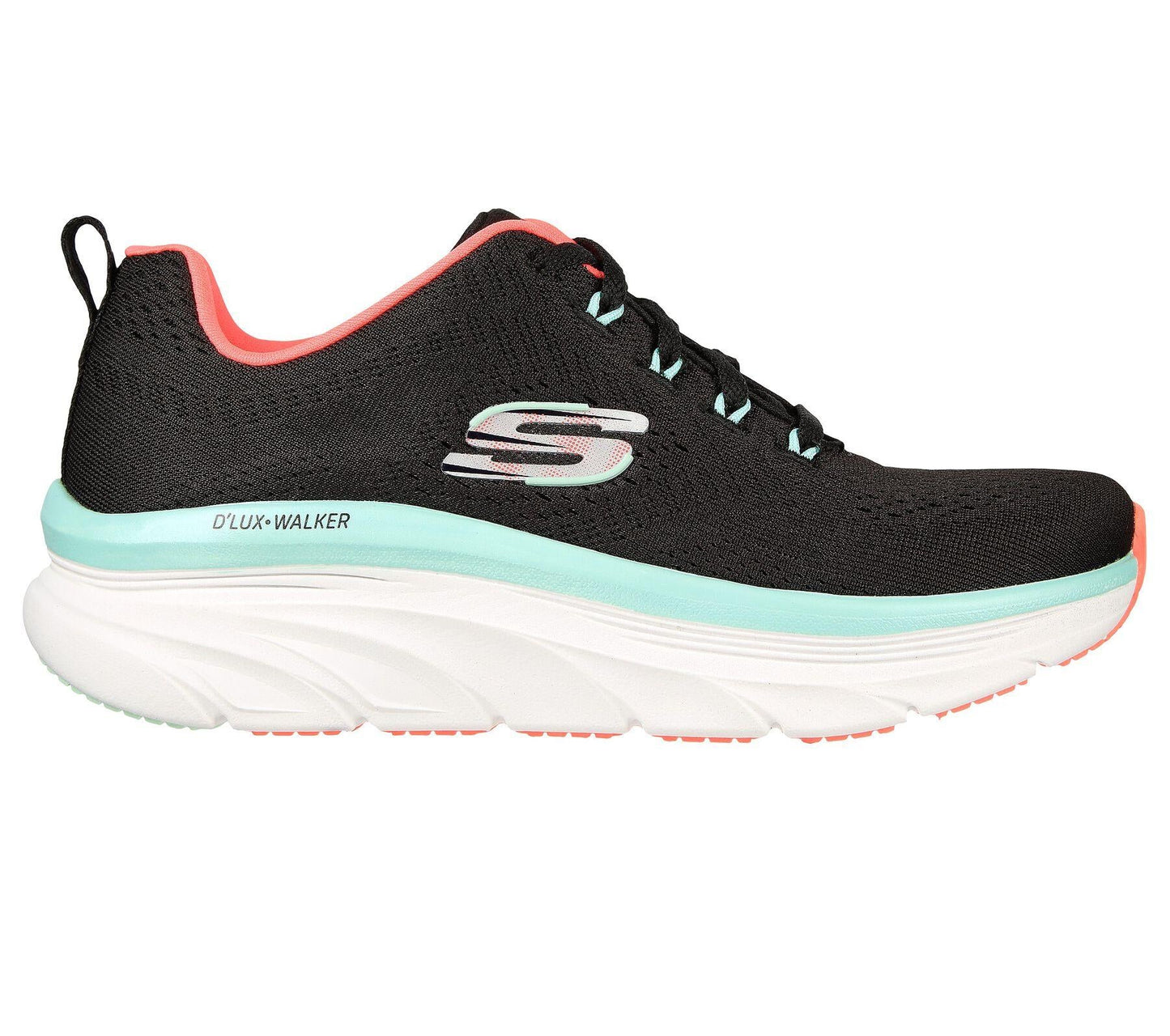 Skechers (GAR149368) Ladies Sports D'Lux Walker Fresh Finesse Shoes in UK 3 to 8