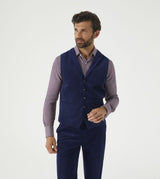 Skopes Atkinson Suit Waistcoat For Men in Navy Blue Corduroy, 34R to 62R