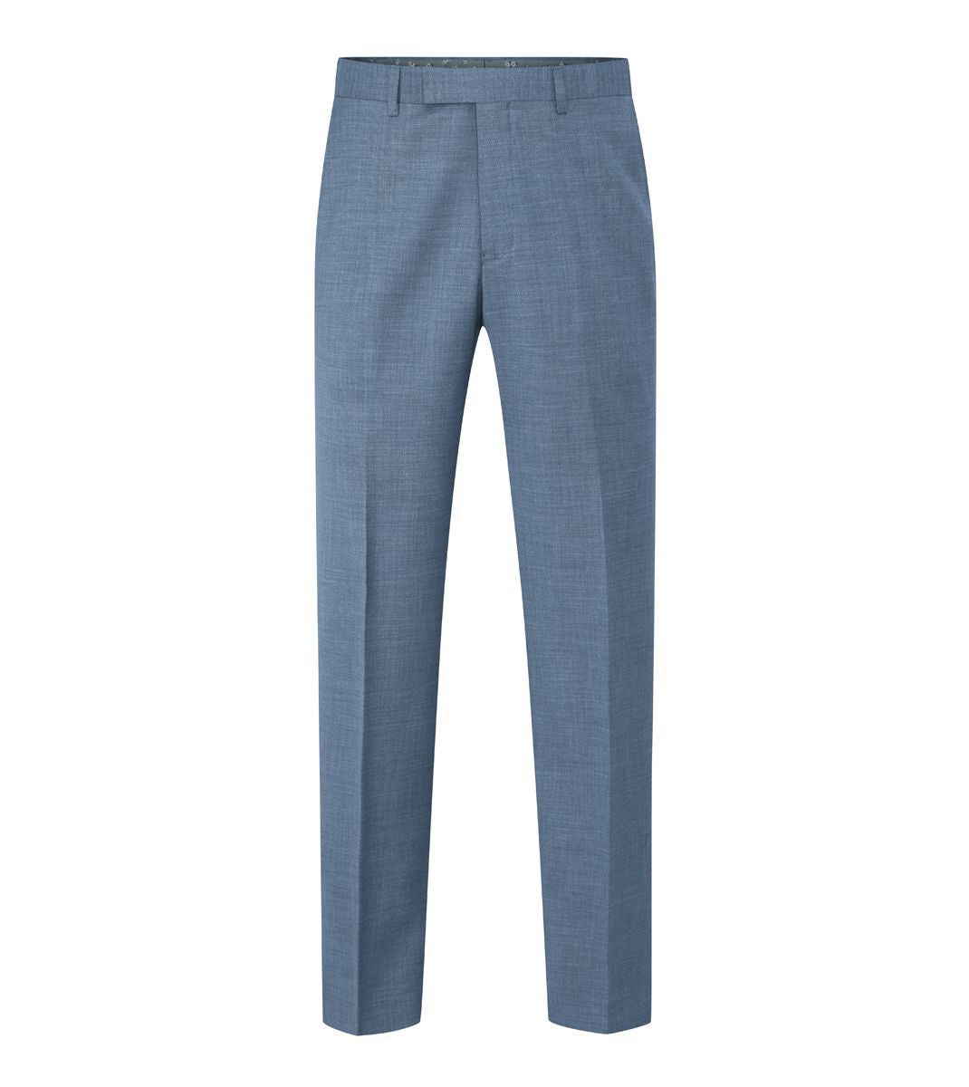 Skopes Lucien Suit Tailored Fit Trouser For Men ins Teal Blue, 30W-58W