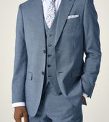 Skopes Lucien Suit Tailored Fit Jacket For Men in Teal Blue, 36S-62L