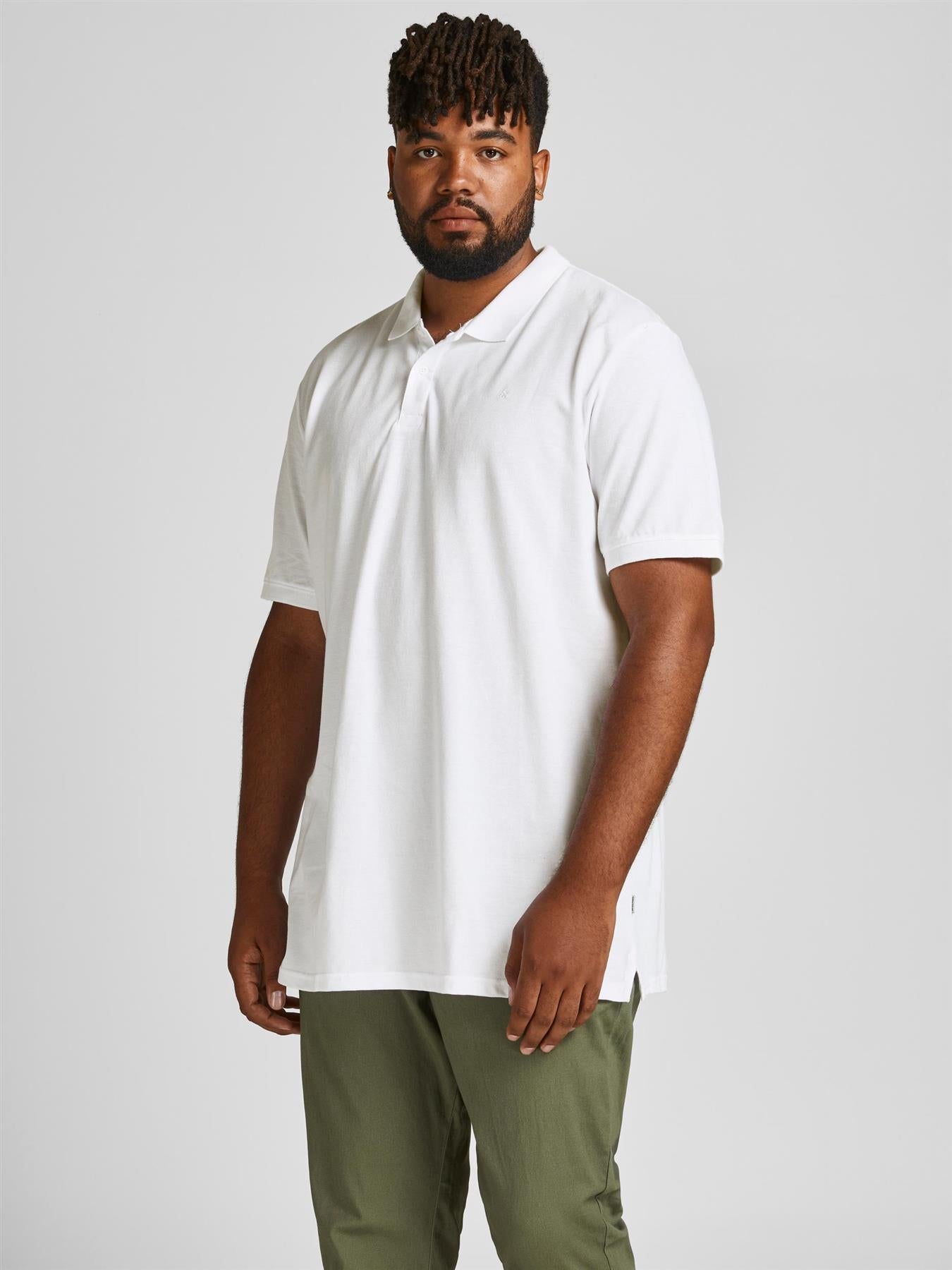 Jack & Jones Plus Size Men's Pique Basic Polo in XL-6XL, 3 Colours
